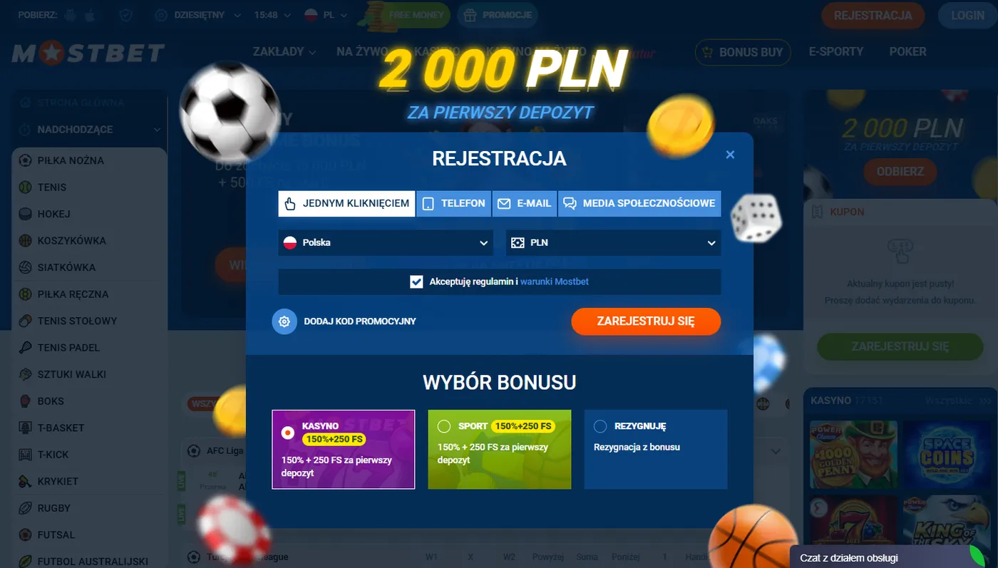 Mostbet rejestracji bonusów i promocji